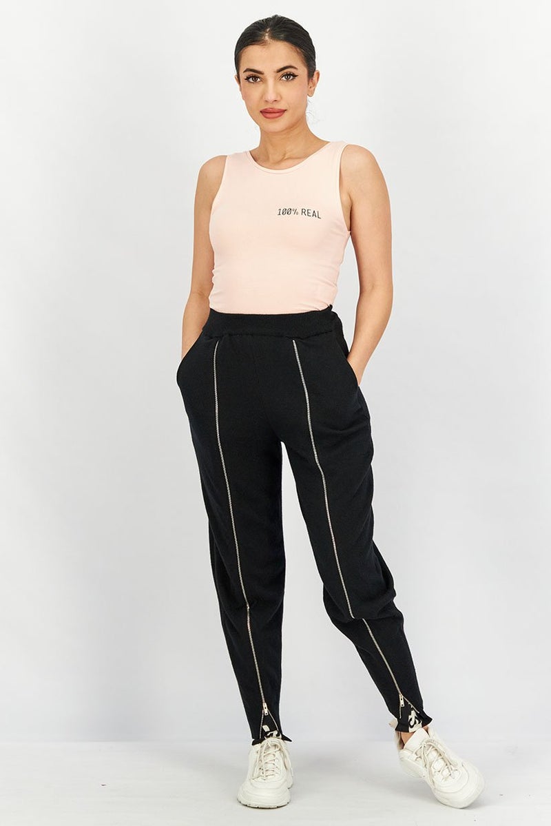 STELLA MCCARTNEY Women Regular Fit Solid Pull On Sweat Pants, Black - Image 4
